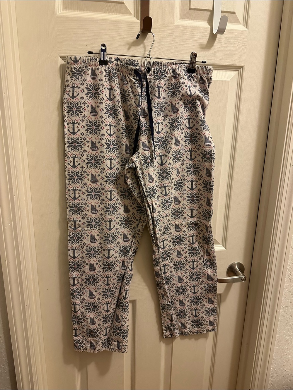 Nautica Cream Joggers with Navy & Red Nautical Motif